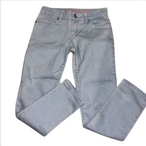 Children's Place Super Skinny Jeans Girls Size 6X-7 Light Wash Adjustable Waist